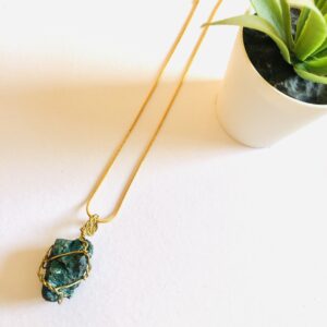 Peacock Ore Gold Necklace