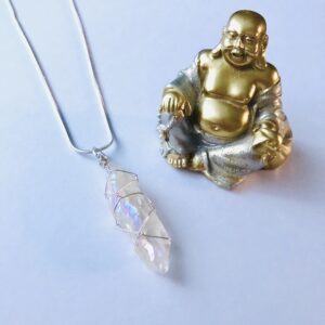 Angel Aura Quartz Raw Necklace