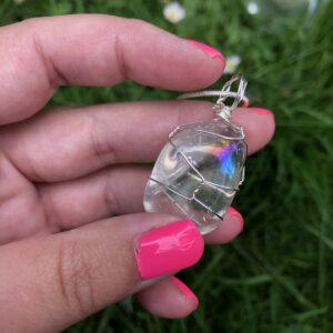 Angel Aura Quartz Smooth Necklace