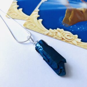 "Midnight" Angel Aura Quartz Necklace