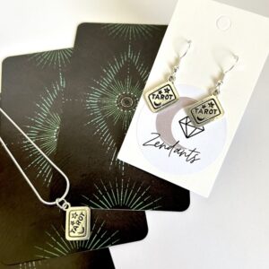 Tarot Charm Earrings & Necklace Set