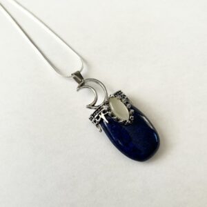 Moon Crown Necklace - Lapis Lazuli