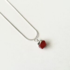 Hexagon - Red Agate Necklace