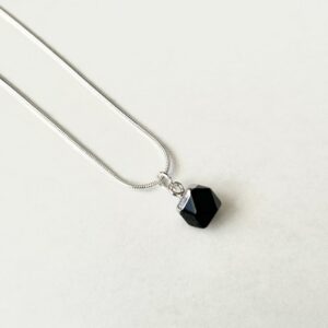Hexagon - Black Agate Necklace