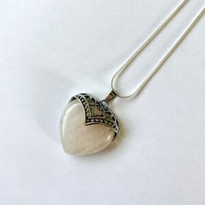 Crystal Heart Necklace - Rose Quartz