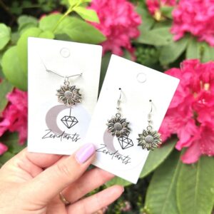 Sunflower Earrings & Necklace Set